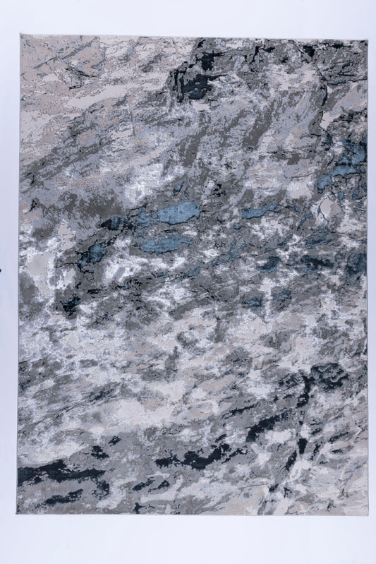 Tapete Nela Negro-Plata 1002C